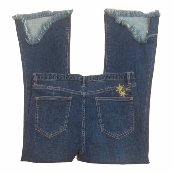 NWT Funky Soul Denim fringe Hem flare jeans size28 - Picture 3 of 8
